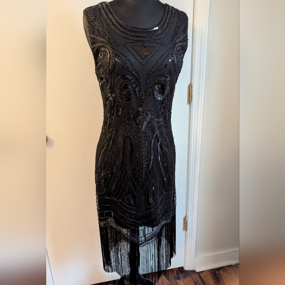 Elegant Black Sequin Dress